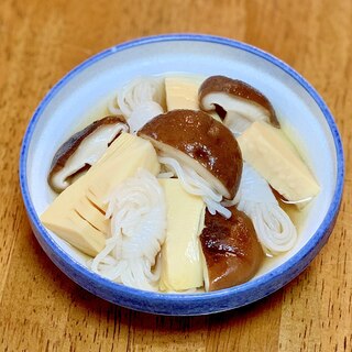 筍とこんにゃくと椎茸の煮物